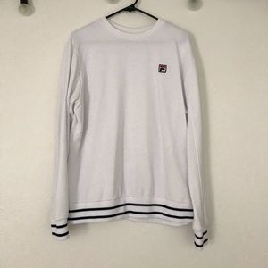 Oversized White Fila Sweatshirt
